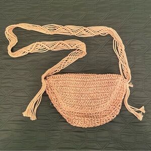 Primark Beige Woven Crossbody Bag